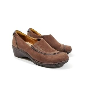 Clarks Unstructured Brown Leather Loafers